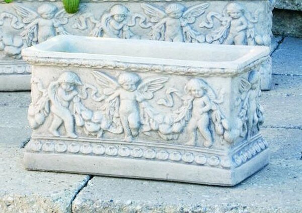 Angel Box Garden Planter Cement Angel Box Garden Dancing Cherubs
